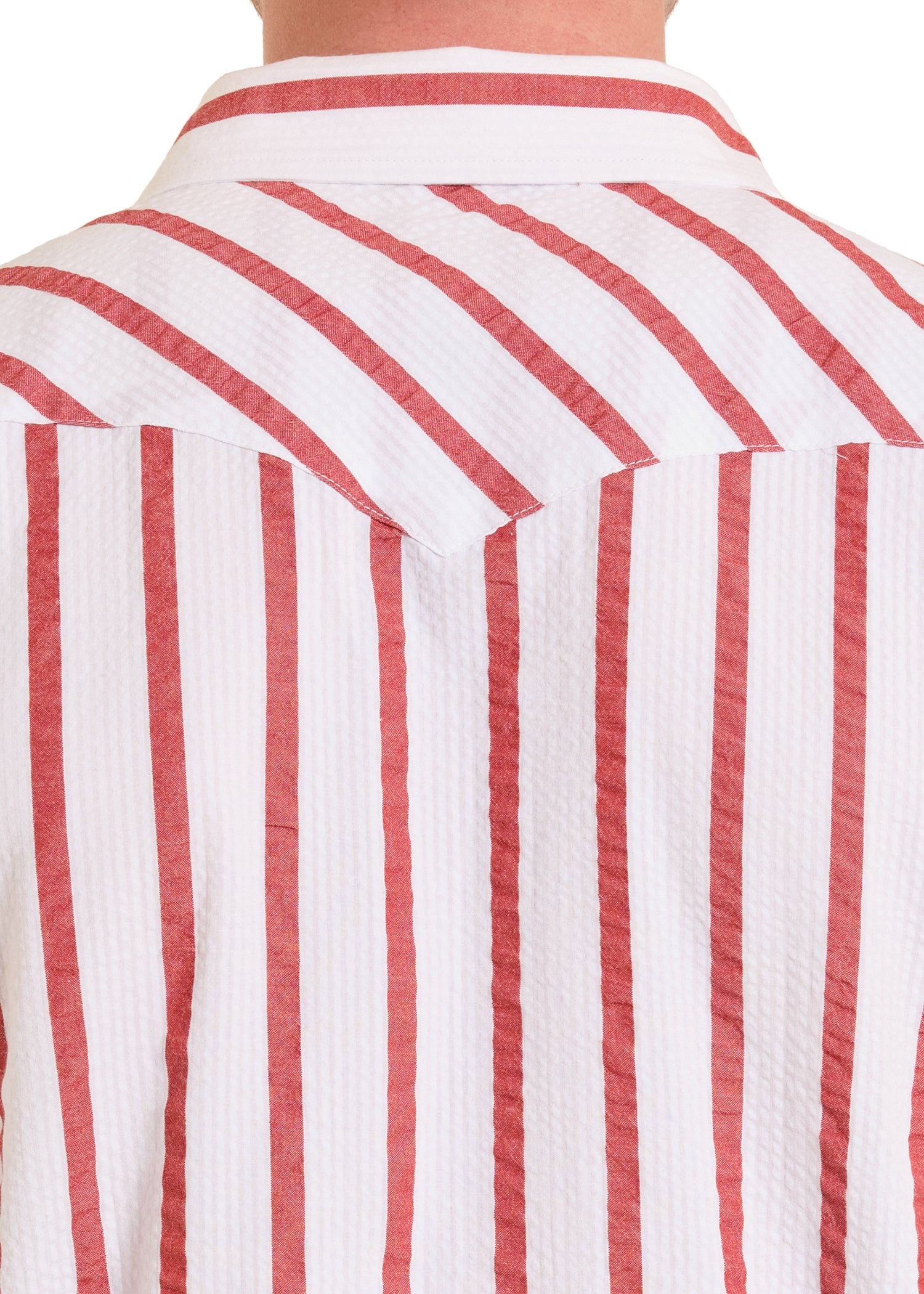 Red and white Panhandle Slim shirt