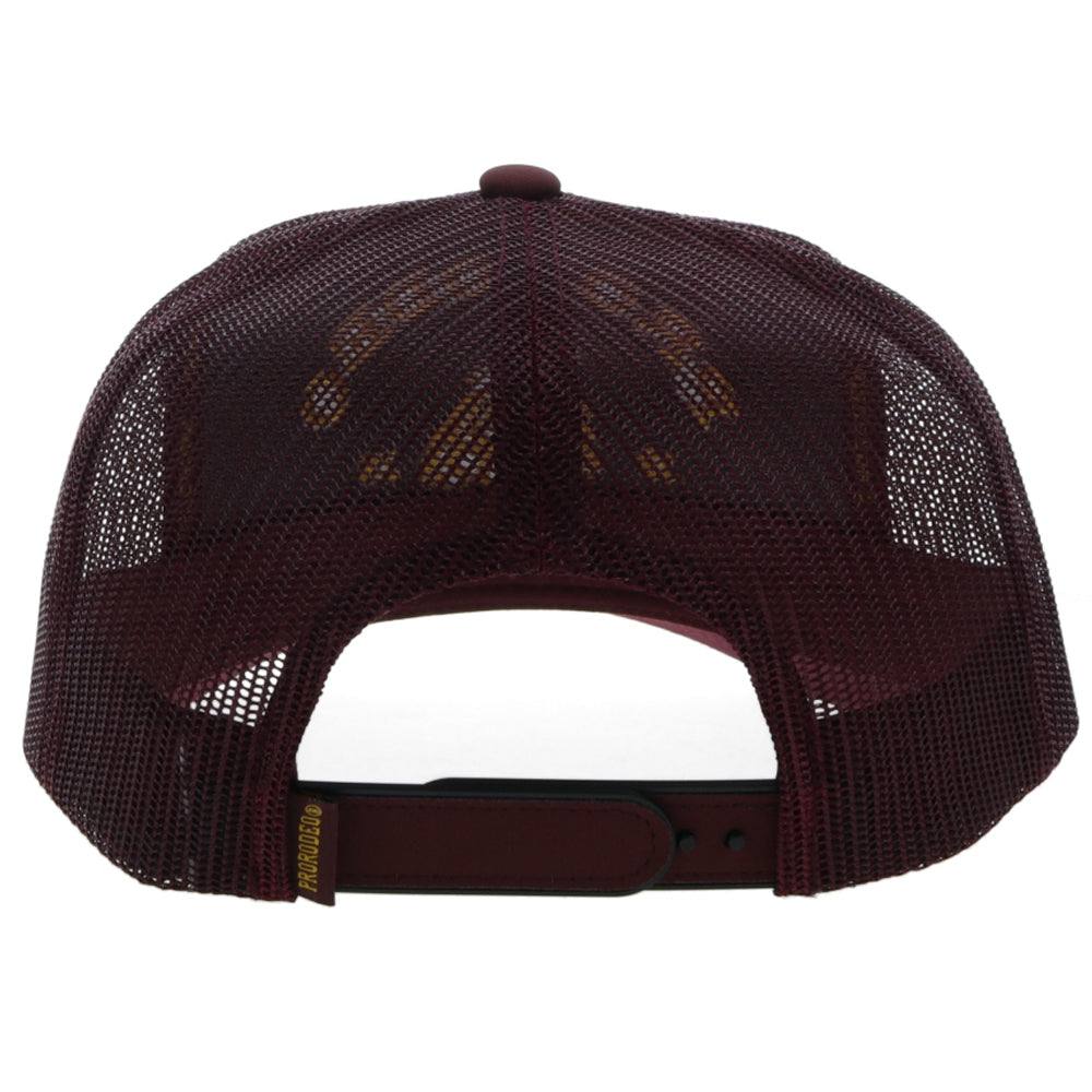 Maroon Hooey mesh cap  on a white background
