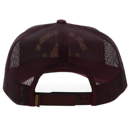 Maroon Hooey mesh cap  on a white background
