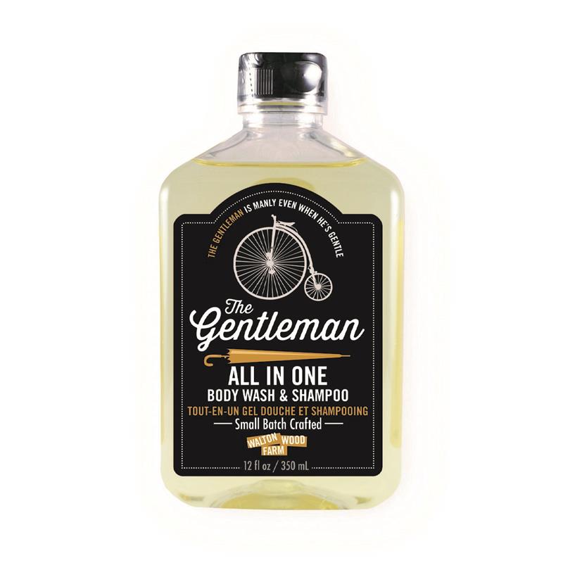 The Gentlemen all in one body wash ad shampoo from Walton Wood Farm on a white background