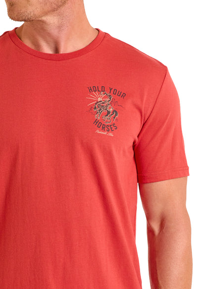 Rust 'Hold Your Horses' Unisex T-Shirt by Panhandle Slim®