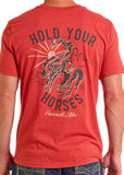 Rust 'Hold Your Horses' Unisex T-Shirt by Panhandle Slim®
