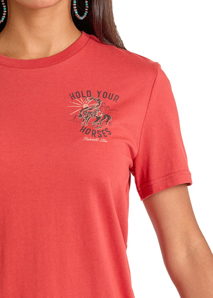 Rust 'Hold Your Horses' Unisex T-Shirt by Panhandle Slim®