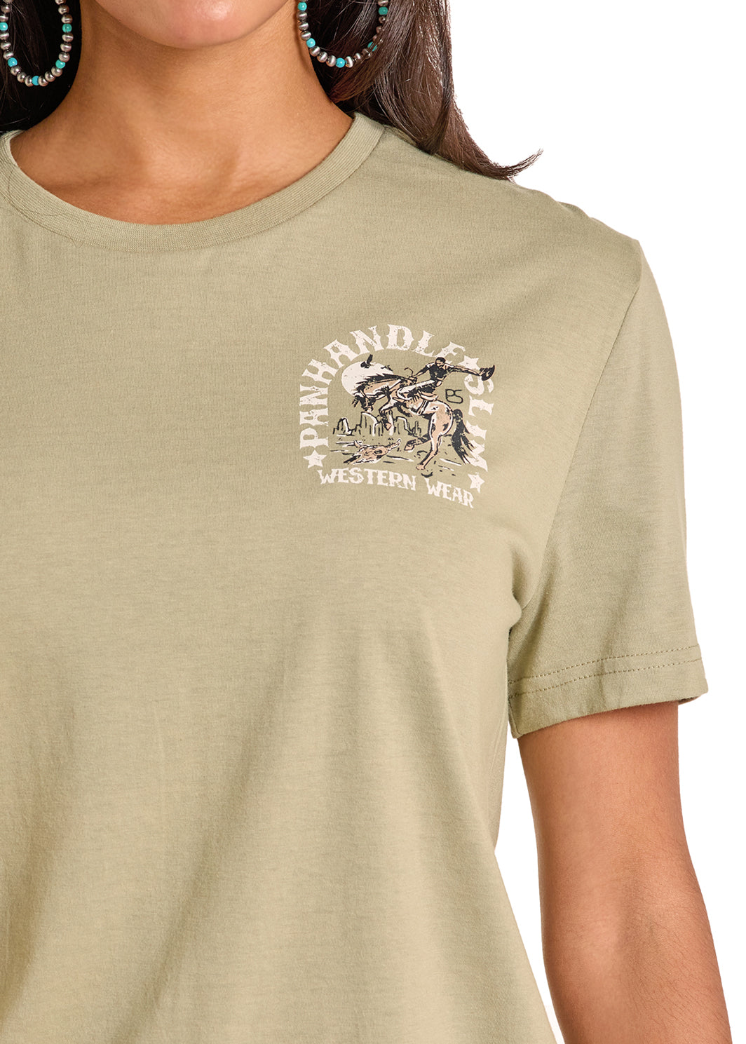 Olive Desert Bronc Unisex T-Shirt by Panhandle Slim®