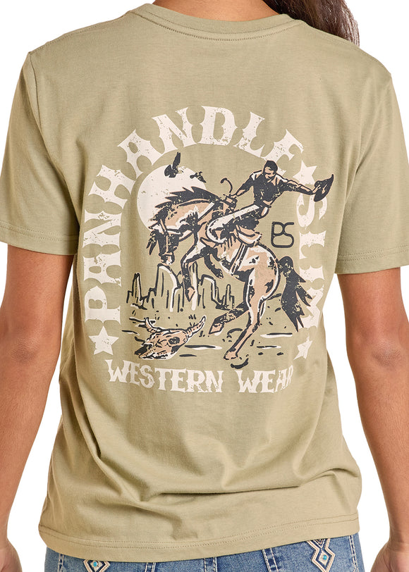 Olive Desert Bronc Unisex T-Shirt by Panhandle Slim®