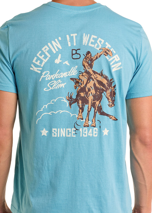 Blue 'Keepin It Western' Unisex T-Shirt by Panhandle Slim®