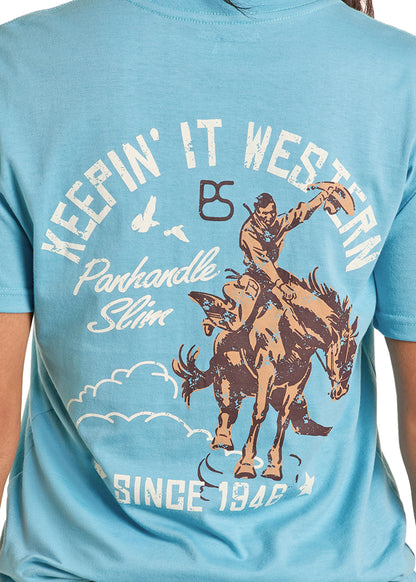 Blue 'Keepin It Western' Unisex T-Shirt by Panhandle Slim®