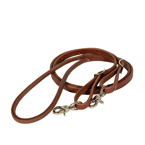 Ranch Collection™ Heavy Oil Harness Leather Rolled Roping Rein by Professional's Choice®