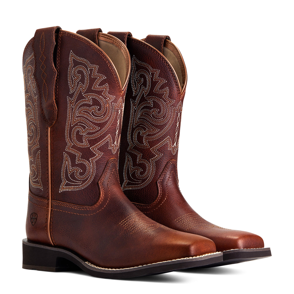 a pair of brown delilah women's boots by ariat