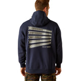 Navy Rebar™ 'Workman Beams' Men's Hoodie by Ariat®