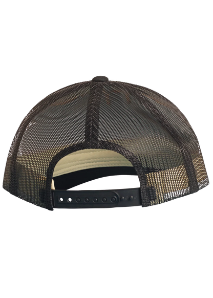 white and black Panhandle Slim cap on a white background