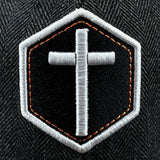 Grey & White Cross Shield Cap by Kerusso®