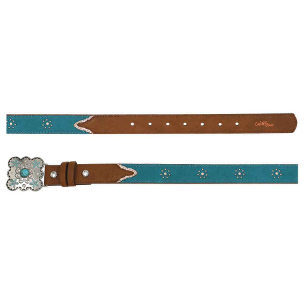 Teal Spot Flower Girl's Belt by Catchfly®