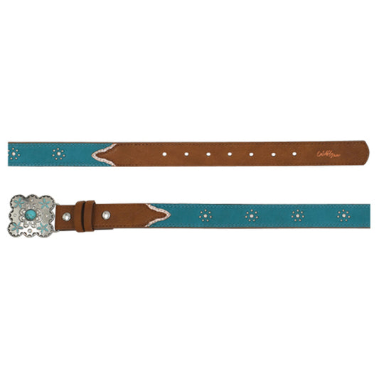 Teal Spot Flower Girl's Belt by Catchfly®