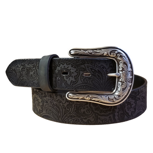 Black Laser Engraved Women's Belt by Ariat®