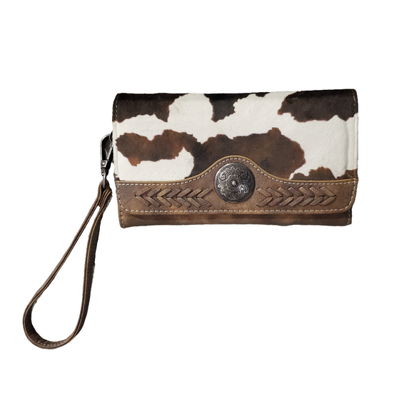 Faux Cowhide Tri-Fold Women's Wallet by Nocona®