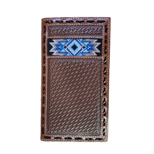 Southwest Stitch & Buckstitch Men's Rodeo Wallet by 3D®