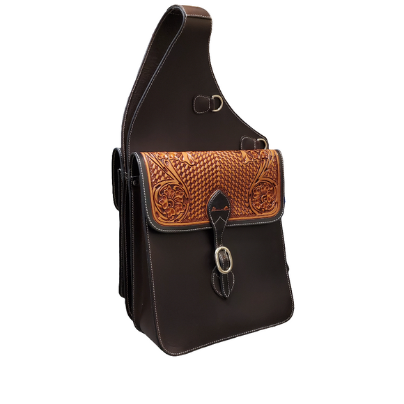 Tooled Leather Saddle Bag by Professional's Choice®