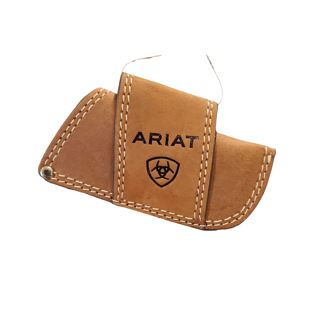 a brown bomber leather ariat knife sheath
