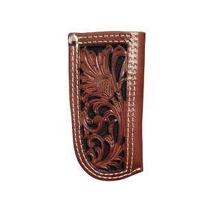 Chocolate Floral Cutout Knife Sheath by Nocona®