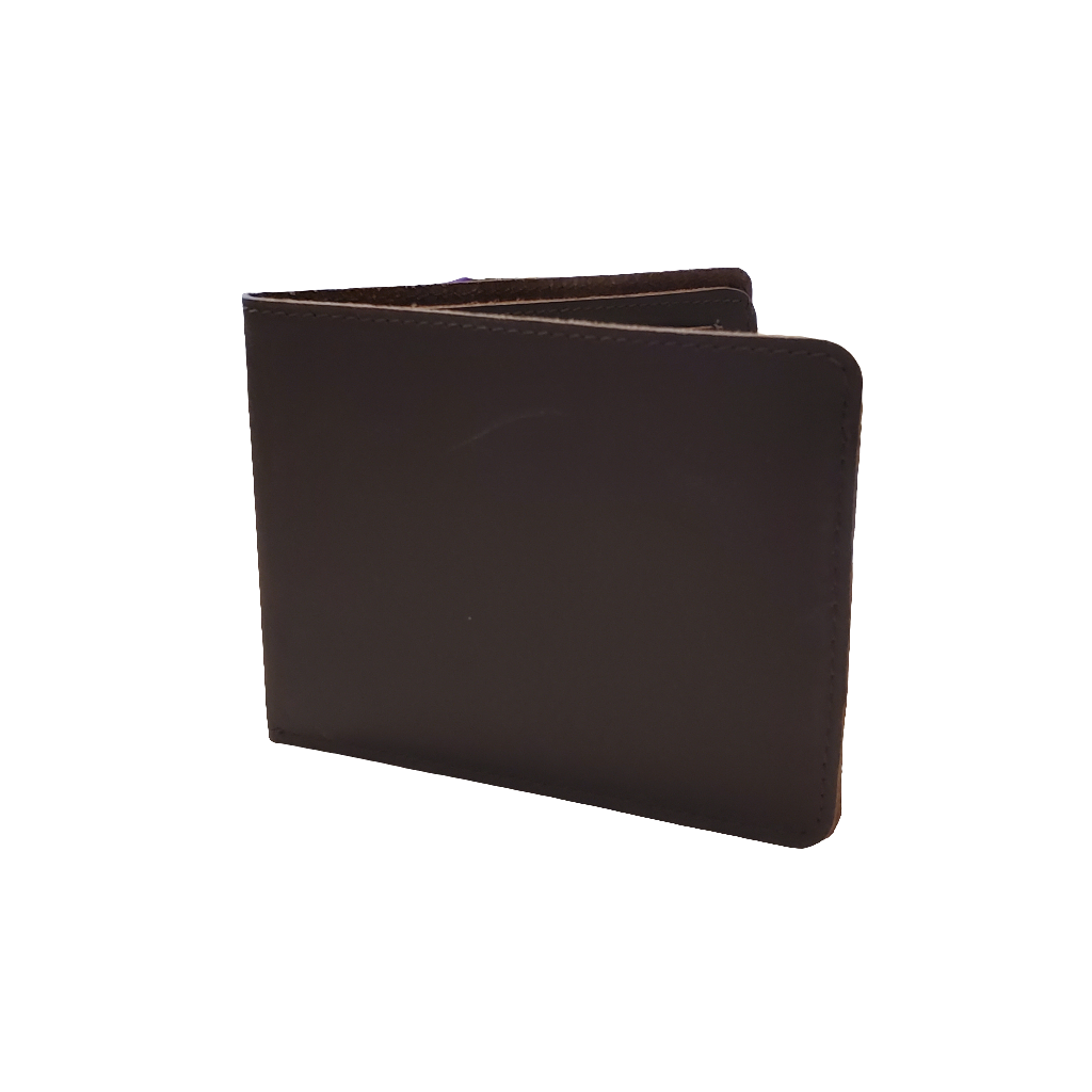 Oil Brown Leather Bi-Fold Men's Wallet