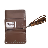 Grey & Brown Floral Tri-Fold Women's Wallet by Nocona®