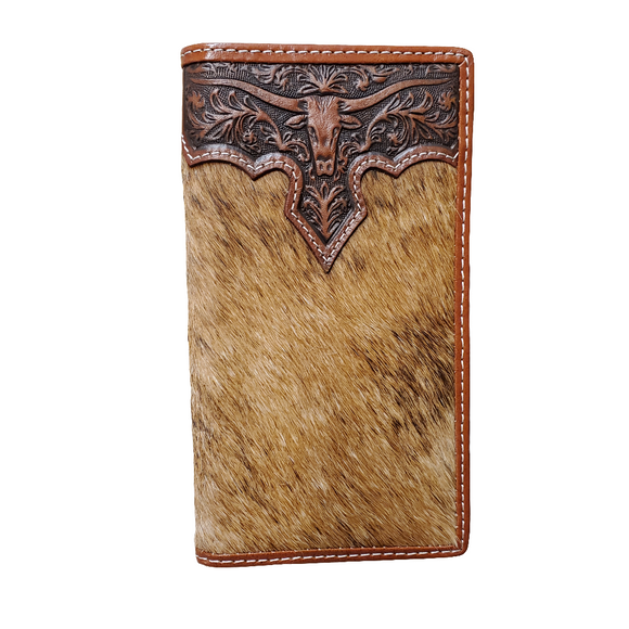 Hair-On-Hide Longhorn Men's Rodeo Wallet by Nocona®