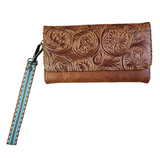 Floral Embossed Tri-Fold Women's Wallet by Nocona®