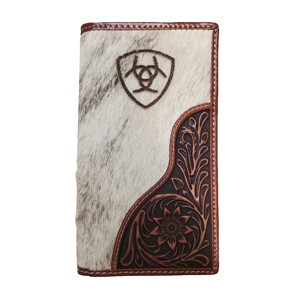 Hair On Hide & Floral Men's Rodeo Wallet by Ariat®
