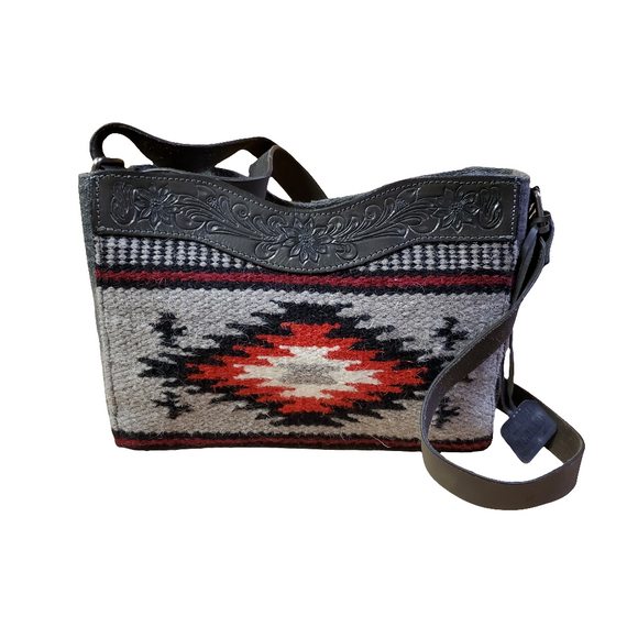 Grey Saddle Blanket Shoulder Bag by Nocona®