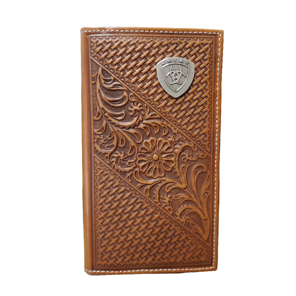 Basketstamp & Floral Men's Rodeo Wallet by Ariat®