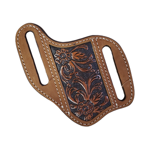 Two Tone Floral Tooled Pancake Knife Sheath by Ariat®