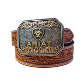 'ARIAT' Buckle & Wide Golden Tooled Men's Belt by Ariat®