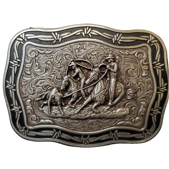 Barbwire Border Team Roping Buckle by Crumrine®