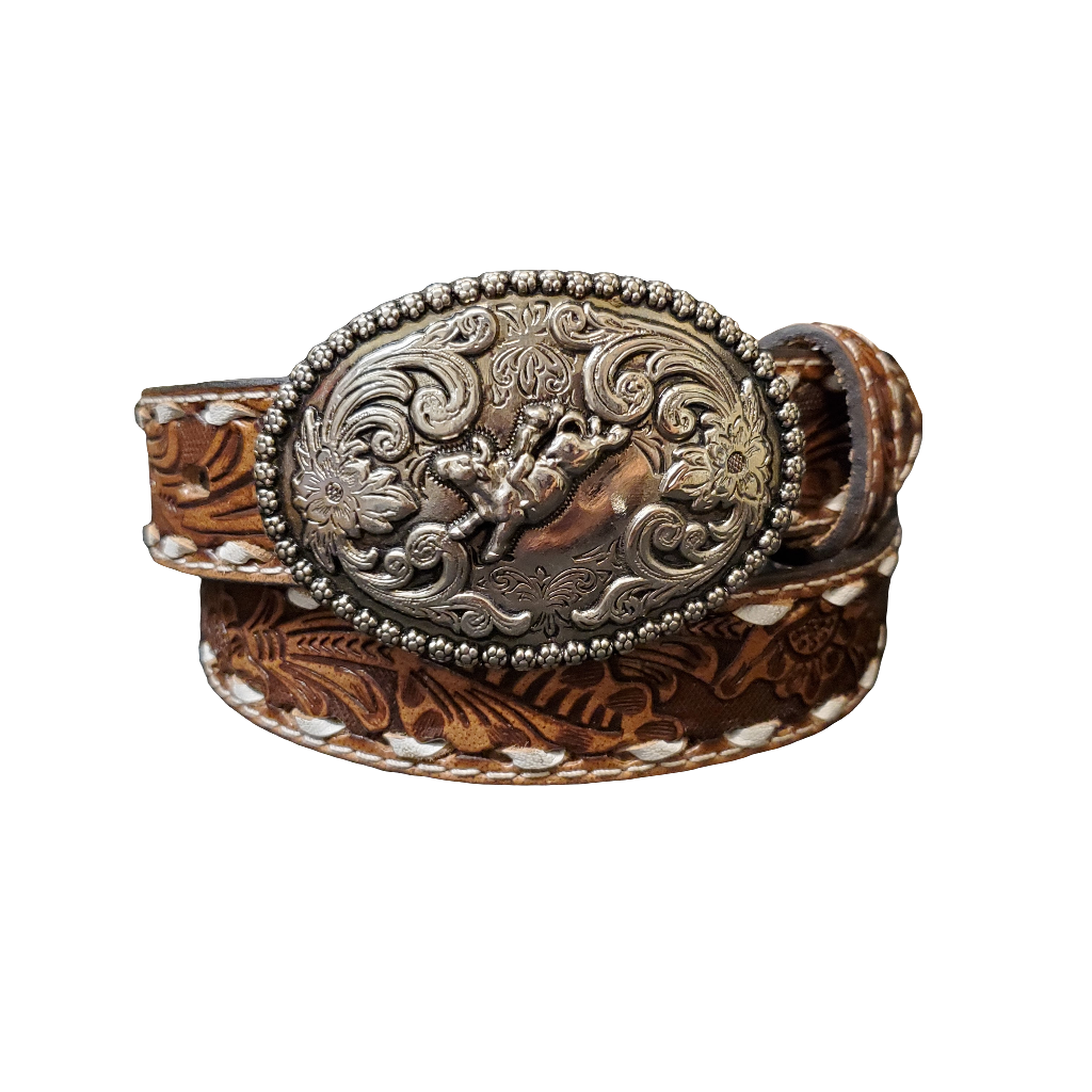Buckstitch & Floral Boy's Belt by Ariat®