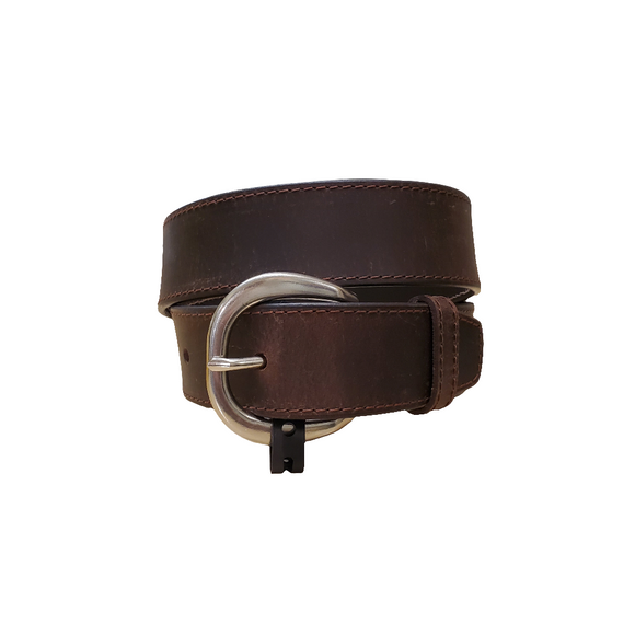 Bomber Brown Leather Women's Belt