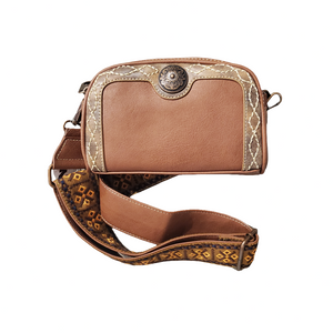 Brown Floral Concho Belt Bag by Nocona®