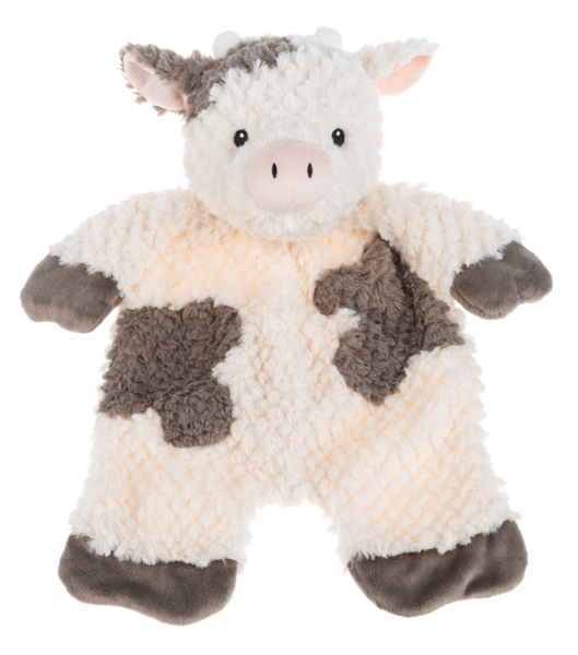 Ganz Plush cow toy with brown patches on a white background