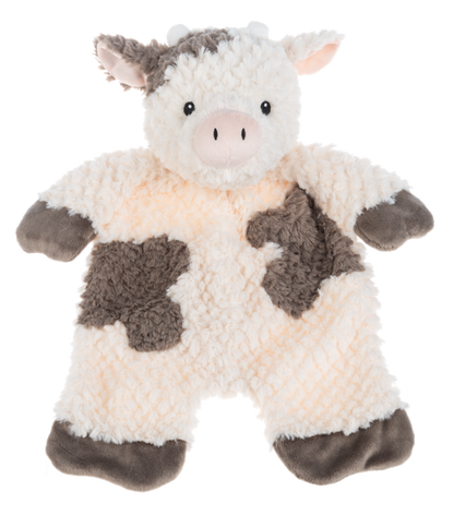 Ganz Plush cow toy with brown patches on a white background