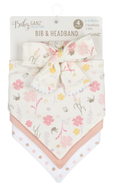Baby Girl Bib and Headband Set by Ganz®