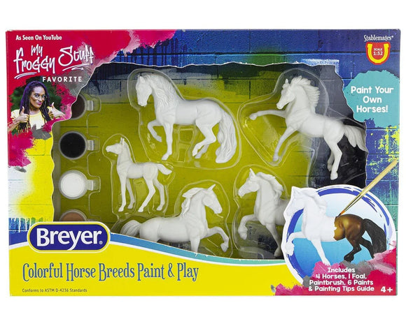 Colorful Horse Breeds Paint & Play Set by Breyer®