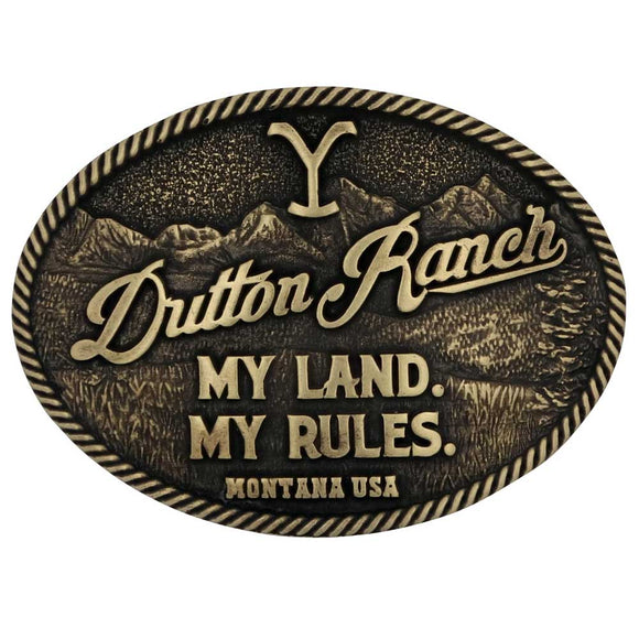 Attitude™ Yellowstone® 'My Land, My Rules' Buckle by Montana Silversmiths®