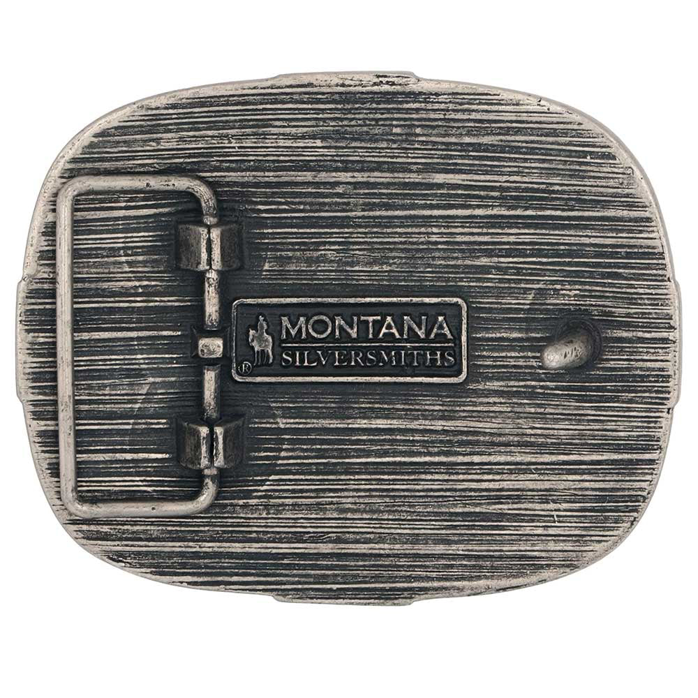 Attitude™ Two Tone Southwest Steer Belt Buckle by Montana Silversmiths®