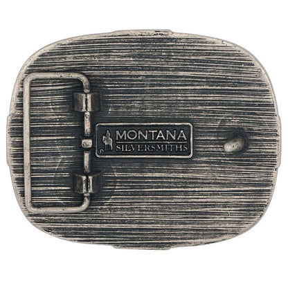 Attitude™ Two Tone Southwest Steer Belt Buckle by Montana Silversmiths®
