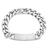 'Devoted Faith' Cross Cuban Link Men's Bracelet by Montana Silversmiths®