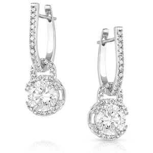 Crystal 'Lock' Earrings by Montana Silversmiths®