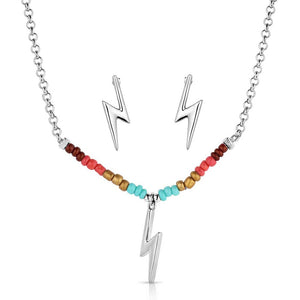 'Colorstruck' Lightning Bolt Beaded Jewelry Set by Montana Silversmiths®