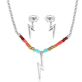 'Colorstruck' Lightning Bolt Beaded Jewelry Set by Montana Silversmiths®