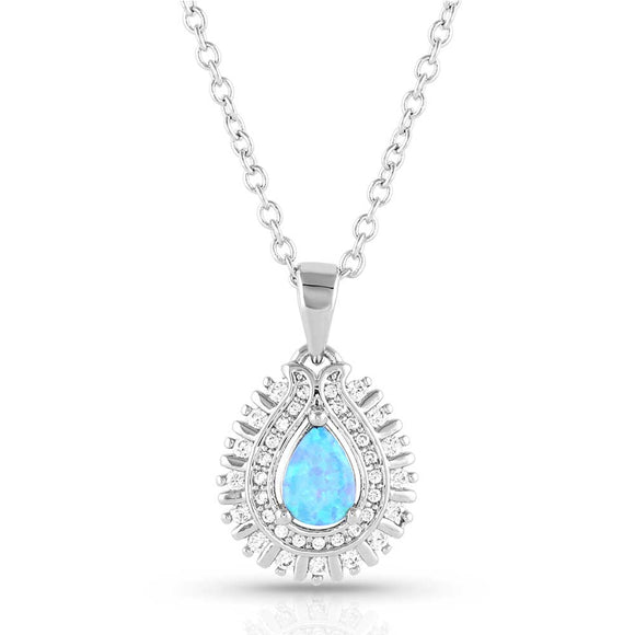 Opal Tear Drop Necklace by Montana Silversmiths®