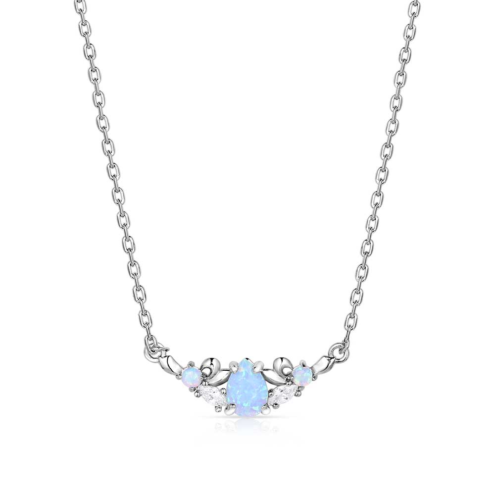 Montana Silversmiths Necklace with a blue gemstone on a white background